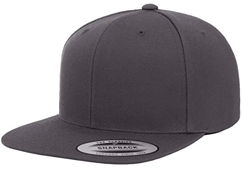 Mrlahat 6089 Yupoong Yp by Flexfit 6-Panel Structured Flat Visor Classic Snapback Cap with Black Bandana - color: Dark Grey