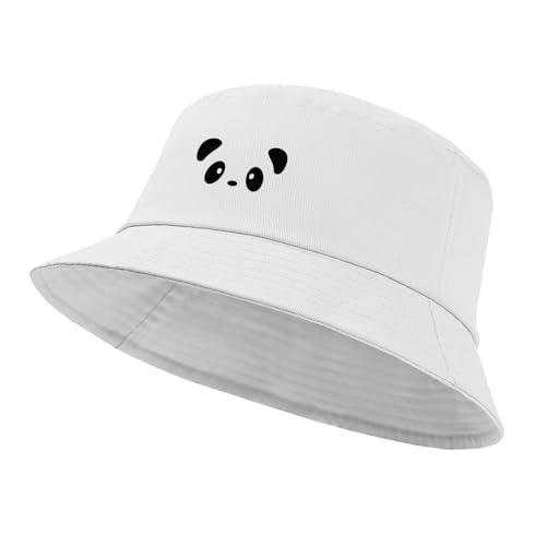 Embroidered Bucket Hat - color: Panda-white