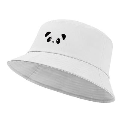 Embroidered Bucket Hat - color: Panda-white