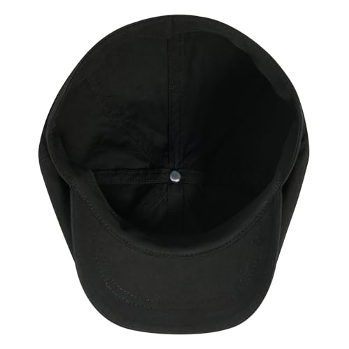 BOTVELA Men's Newsboy Gatsby Hat Cotton Cabbie Cap - color: Black, size: 7 1/4