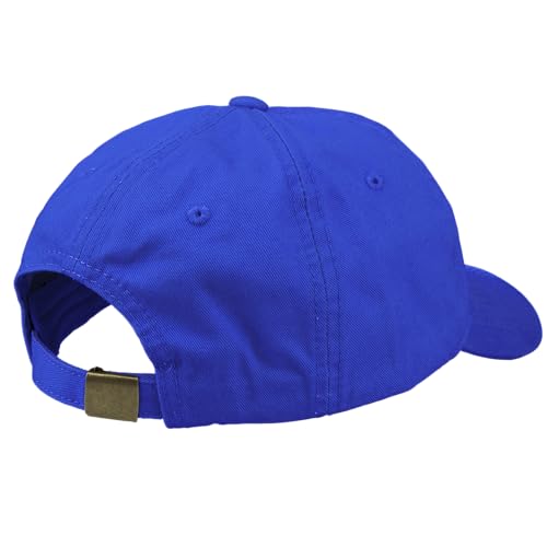 Gelante Cotton Twill Washed Unstructure Baseball Cap - Adjustable Blank Hat for Men Women - Wholesale Bulk Lot of 6 Pack - color: Solid Royal