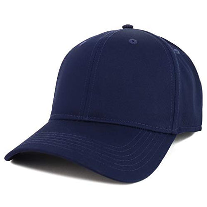 Armycrew XXL Oversize High Crown Adjustable Plain Solid Baseball Cap - color: Navy