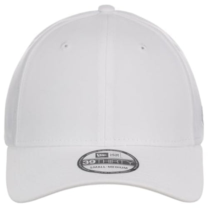 New Era Blank Custom 39THIRTY Stretch-Fitted Cap (US, Alpha, Medium, White)