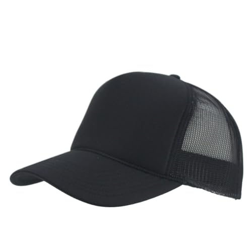 The Vintage Year High Crown Foam Mesh Camouflage Trucker Hat Baseball Cap - color: Black/Black