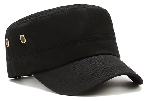 Unisex Basic Cadet Army Caps Everyday Military Style Hat - color: Black 1