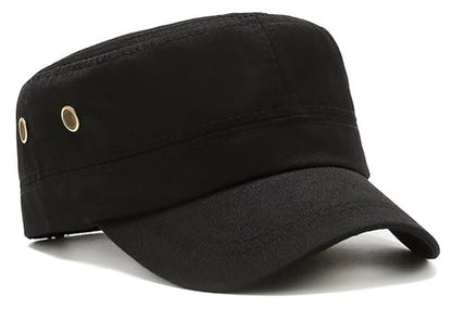 Unisex Basic Cadet Army Caps Everyday Military Style Hat - color: Black 1