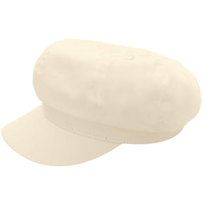 Newsboy Cabbie Baker Boy Hat Beret Cap for Women Pageboy Hats Flat Visor Cap Sailor Hat Adjustable - color: Beige