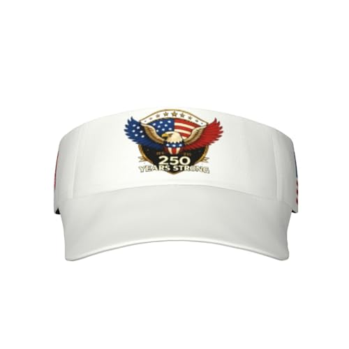 United States 250th Anniversary Hat USA Est 1776 America Patriotic Visor Cap Adjustable Sun Hat for Women Men Sports Beach - color: Black10