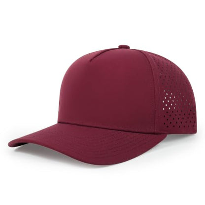 Quick Dry Baseball Cap Waterproof Snapback Trucker Golf Hat for Men Women - color: Red