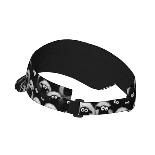Sports Sun Visor Hat for Men Women, Adjustable Breathable Golf Tennis Cap - color: Funny Sheep