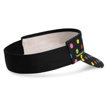 Headsweats Unisex Adult Lightweight Performance Running Sun Visor - color: Black/Neon Pickleball