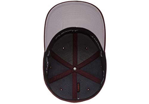Flexfit Men's Athletic Baseball Fitted Cap - color: Maroon, size: Small-Medium