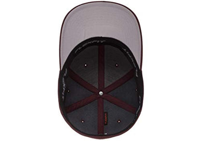 Flexfit Men's Athletic Baseball Fitted Cap - color: Maroon, size: Small-Medium