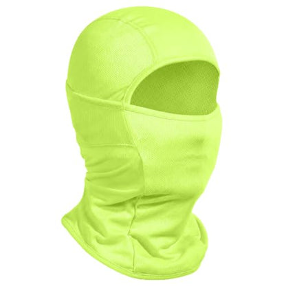 Achiou Ski Mask for Men and Women, Lightweight UV Balaclava Face Cover - color: Fluorescent