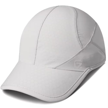 GADIEMKENSD Stretch Running Hat with Soft Brim, Quick Dry, Unstructured, Unisex-Adult - color: Light Gray