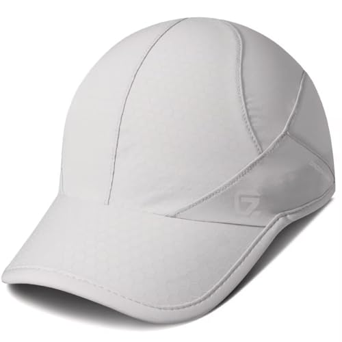 GADIEMKENSD Stretch Running Hat with Soft Brim, Quick Dry, Unstructured, Unisex-Adult - color: Light Gray