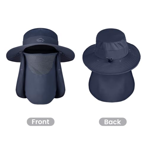 Sun Hats for Men Women UPF 50+ Waterproof Bucket Hat - color: Dark Blue
