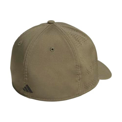 adidas Men's Gameday Stretch Fit Hat - color: Olive Strata Green/Black/5, size: Large-X-Large