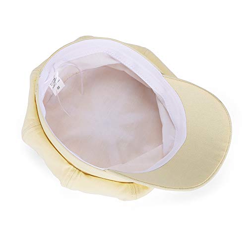 Newsboy Cabbie Baker boy hat Beret Cap for Women Pageboy Visor Paperboy Hat Sailor Fiddler Hat Adjustable - color: Beige
