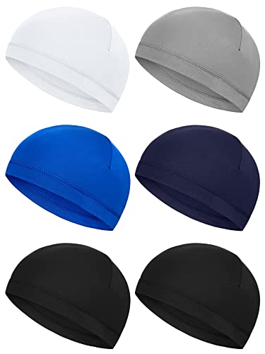 Boao Doo Rags Skull Cap for Men Sweat Wick - color: White, Gray, Royal Blue, Navy Green, Black, size: Medium