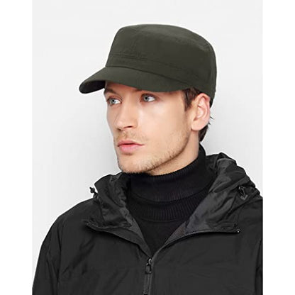 XYIYI Unisex Cotton Basic Cadet Army Cap Everyday Military Style Hat - color: Army Green