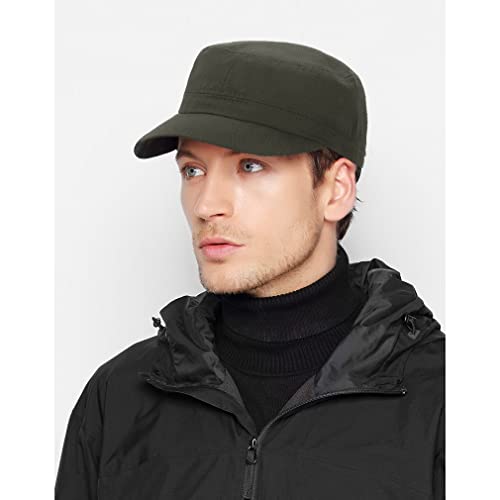 XYIYI Unisex Cotton Basic Cadet Army Cap Everyday Military Style Hat - color: Army Green
