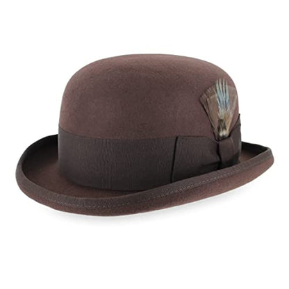 Hats in the Belfry NEW Tammany Bowler Black, Grey, Navy, Brown, Pearl - color: Brown, size: Medium