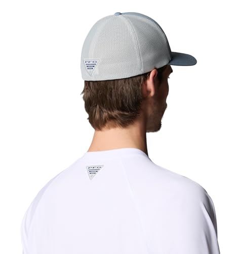 Columbia Unisex PFG Patch Mesh Ball Cap - color: Dockside Blue Mackerel Tin, size: Large-X-Large