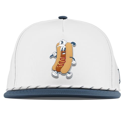 Branded Bills Hot Dog Buddy Flat 5 Panel Rope Hat for Men - color: White/Orion