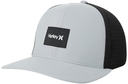 Hurley Mens Trucker Hat Fairway Mesh Trucker Hat, Quick Dry Snapback - color: Wolf Grey