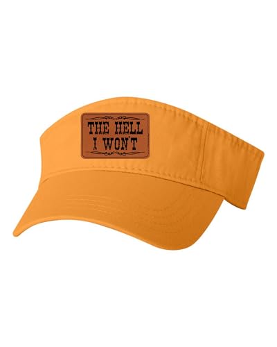 Go All Out The Hell I Won't Bucket Ponytail Visor Embroidered Cap Dad Hat - color: Gold