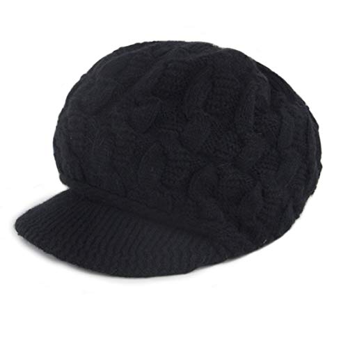 Muryobao Women Winter Warm Beanie Knit Hat Soft Lined Snow Ski Caps with Visor