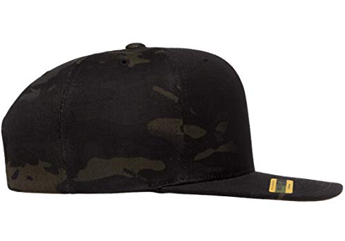 6-Panel Structured Flat Visor Classic Snapback (6089) - color: Multicam Black