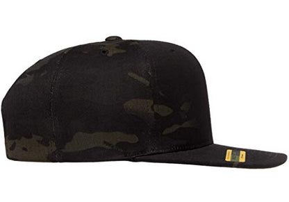 6-Panel Structured Flat Visor Classic Snapback (6089) - color: Multicam Black