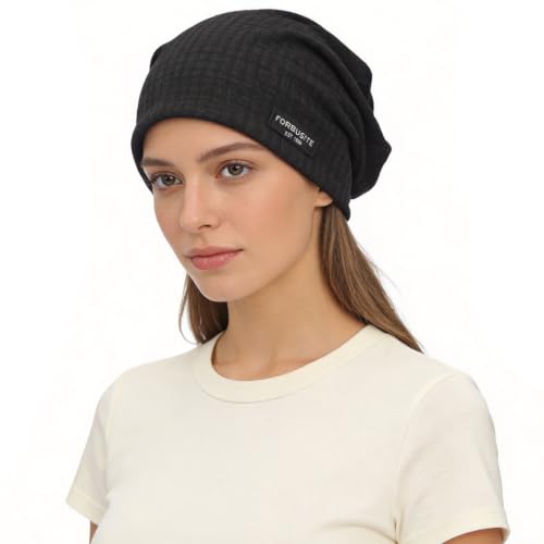 Ruphedy Men Slouchy Beanie Summer Long Oversize Thin Lightweight Skull Cap B011h - color: B018h-black, size: One Size