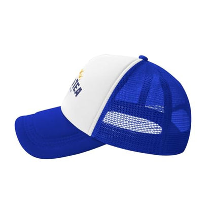 Mens Twisted Trucker Hat Mesh Snapback Adjustable Baseball Cap - color: Blue