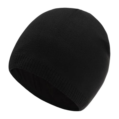 Oversize XXL Winter Beanie Knit Hat for Men - color: A1-pure Black