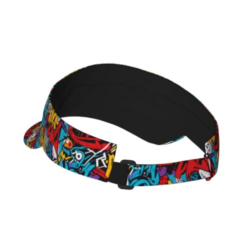 Leopard Print Sun Visor Hat Adjustable Sports Beach Cap for Men Women - color: 18