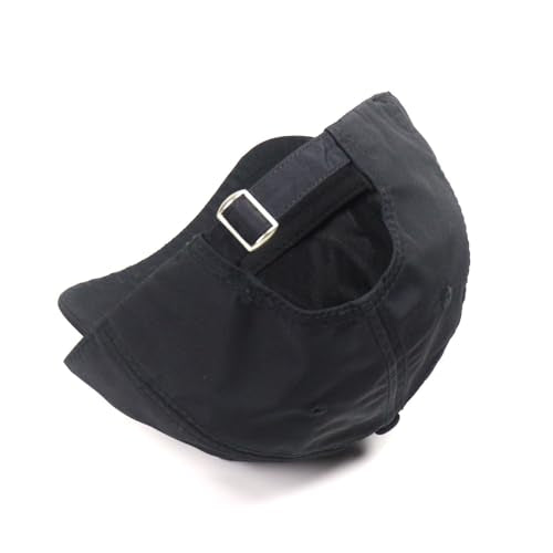 3cm Short Brim Stretch Fitted Baseball Caps Men's Quick Dry Breathable Unstructured Cap Curved Brim Trucker Hat K380 - color: Black