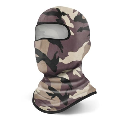 YESLIFE Summer Balaclava Ski Mask for Men&Women, Face Mask - color: Camo Brown