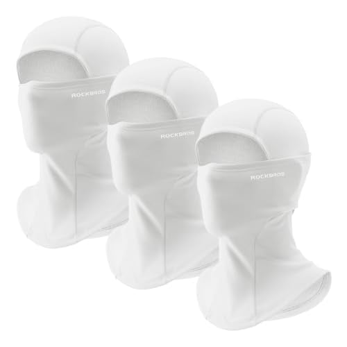 ROCKBROS Windproof Thermal Balaclava Ski Mask for Men and Women Cycling - color: White*3