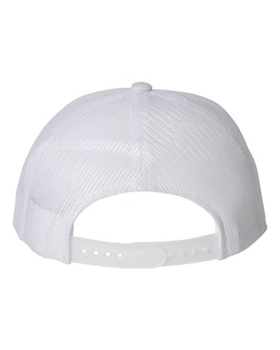 Go All Out Arizona Flag with Classy Gold Trim Arizona Pride Dad Deluxe Trucker Flatbill Baseball Structured Embroidered Hat - color: White