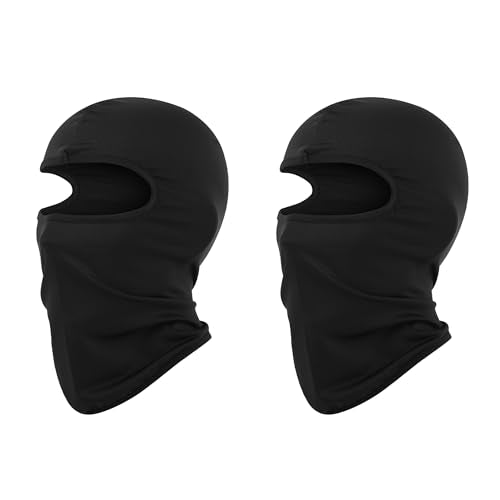 Pukavt 1-3 Pack Kids Balaclava Ski Mask for Boys and Girls - color: Black-2pk(thin )