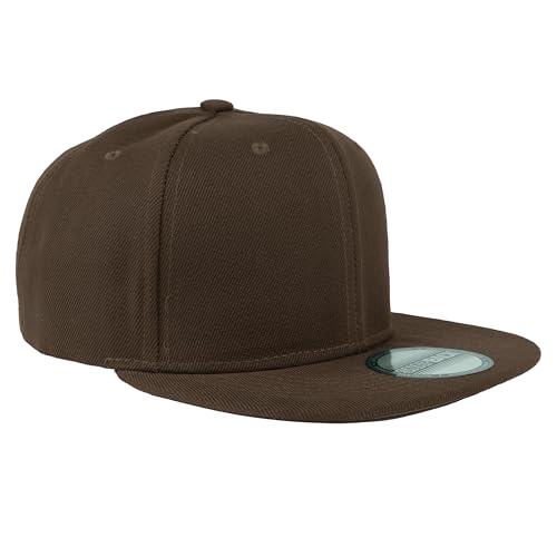 Gelante Plain Blank Flat Brim Adjustable Snapback Baseball Caps LOT 6 Pack - color: Coffee