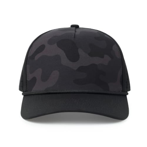 HH HOFNEN Quick Dry Baseball Cap Snapback Golf Trucker Hat for Men Women - color: Blackcamo