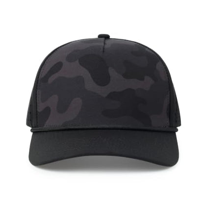 HH HOFNEN Quick Dry Baseball Cap Snapback Golf Trucker Hat for Men Women - color: Blackcamo