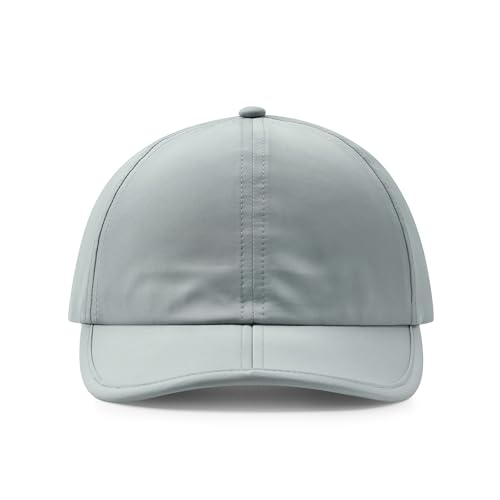 Clakllie Quick Dry 5 Panel Cap for Men Summer Folding Outdoor Hat Breathable Baseball Cap Unstructured Running Hiking Hats - color: Cduk-bssq2582-grey