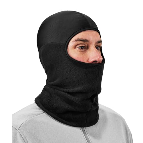 Balaclava with Spandex Top, Comfortable Wear Under Helmet, Winter Face Mask, Ergodyne N-Ferno 6822,Black - size: One Size