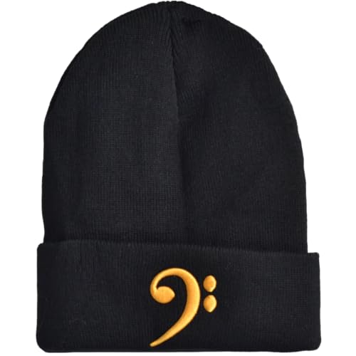 Music Beanies/Assorted Designs, Styles, & Colors - color: Cuffed, style: Bass Clef