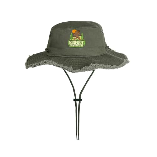 Bucket Hats Sun Hat UV Protection Packable Fishing Hats for Women Lightweight Hiking Hat - color: Bigfoot Adventure
